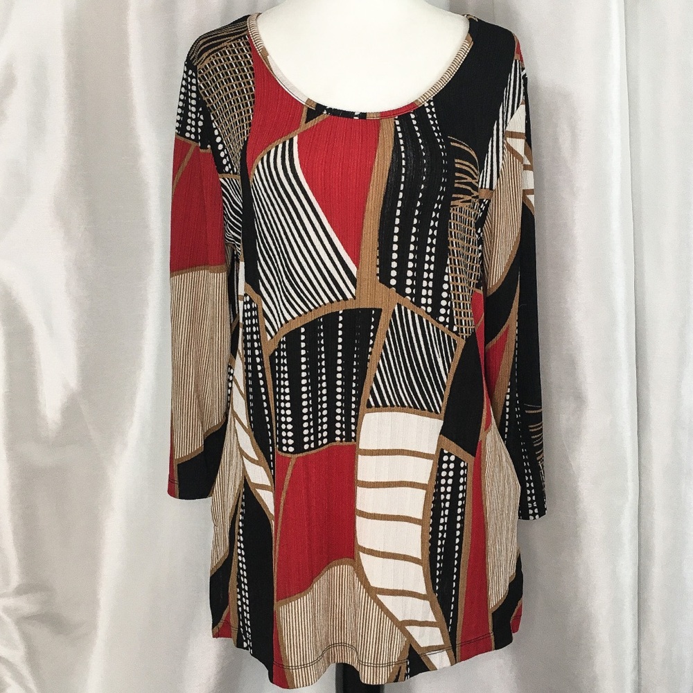 3 for $75!!! TanJay Abstract long sleeved shirt, size Medium.